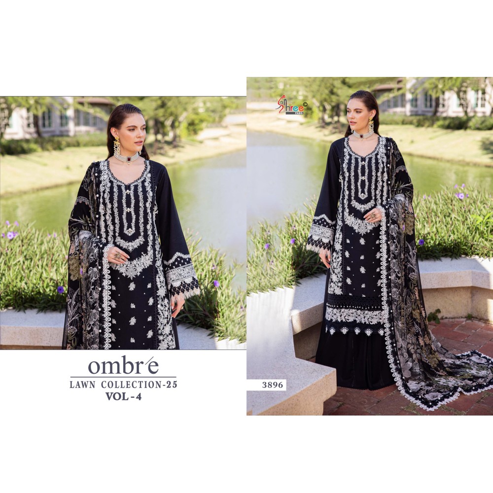 OMBRE LAWN COLLECTION 2025 VOL 4 NX SHREE (Chiffon Dupatta)