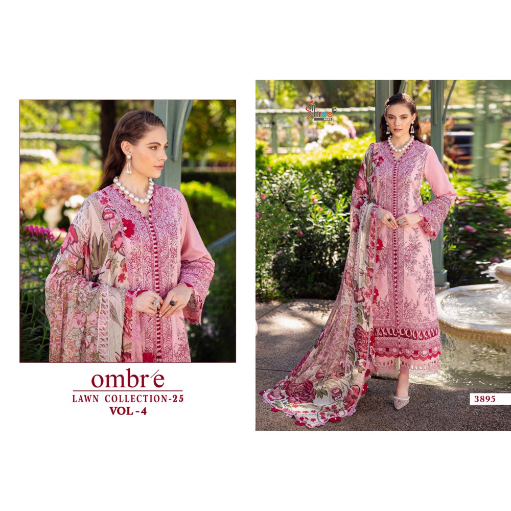 OMBRE LAWN COLLECTION 2025 VOL 4 NX SHREE (Chiffon Dupatta)