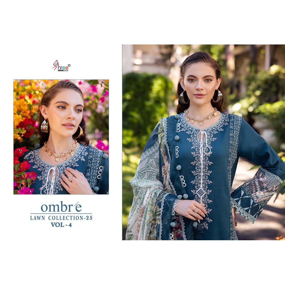 OMBRE LAWN COLLECTION 2025 VOL 4 NX SHREE (Chiffon Dupatta)