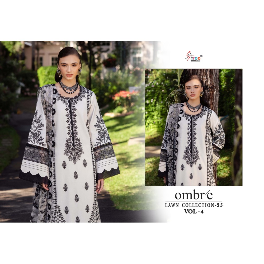 OMBRE LAWN COLLECTION 2025 VOL 4 NX SHREE (Chiffon Dupatta)