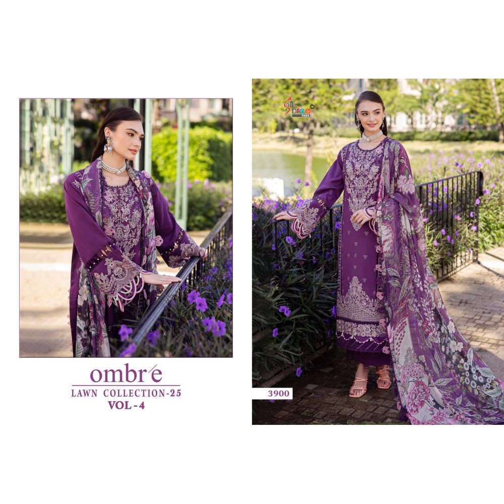 OMBRE LAWN COLLECTION 2025 VOL 4 NX SHREE (Chiffon Dupatta)