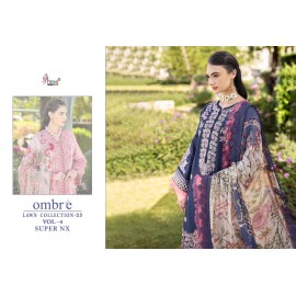 OMBRE LAWN COLLECTION 2025 VOL 4 SUPER NX SHREE (Chiffon Dupatta)