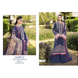 OMBRE LAWN COLLECTION 2025 VOL 4 SUPER NX SHREE (Chiffon Dupatta)