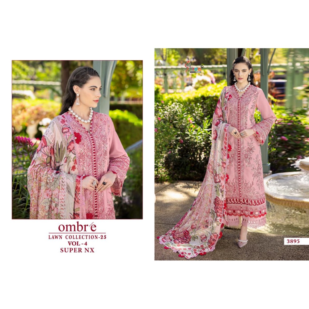 OMBRE LAWN COLLECTION 2025 VOL 4 SUPER NX SHREE (Chiffon Dupatta)