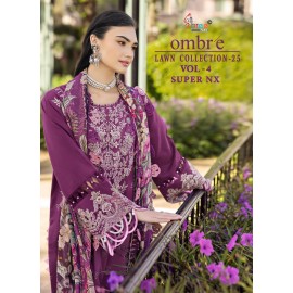 OMBRE LAWN COLLECTION 2025 VOL 4 SUPER NX SHREE (Cotton Dupatta)