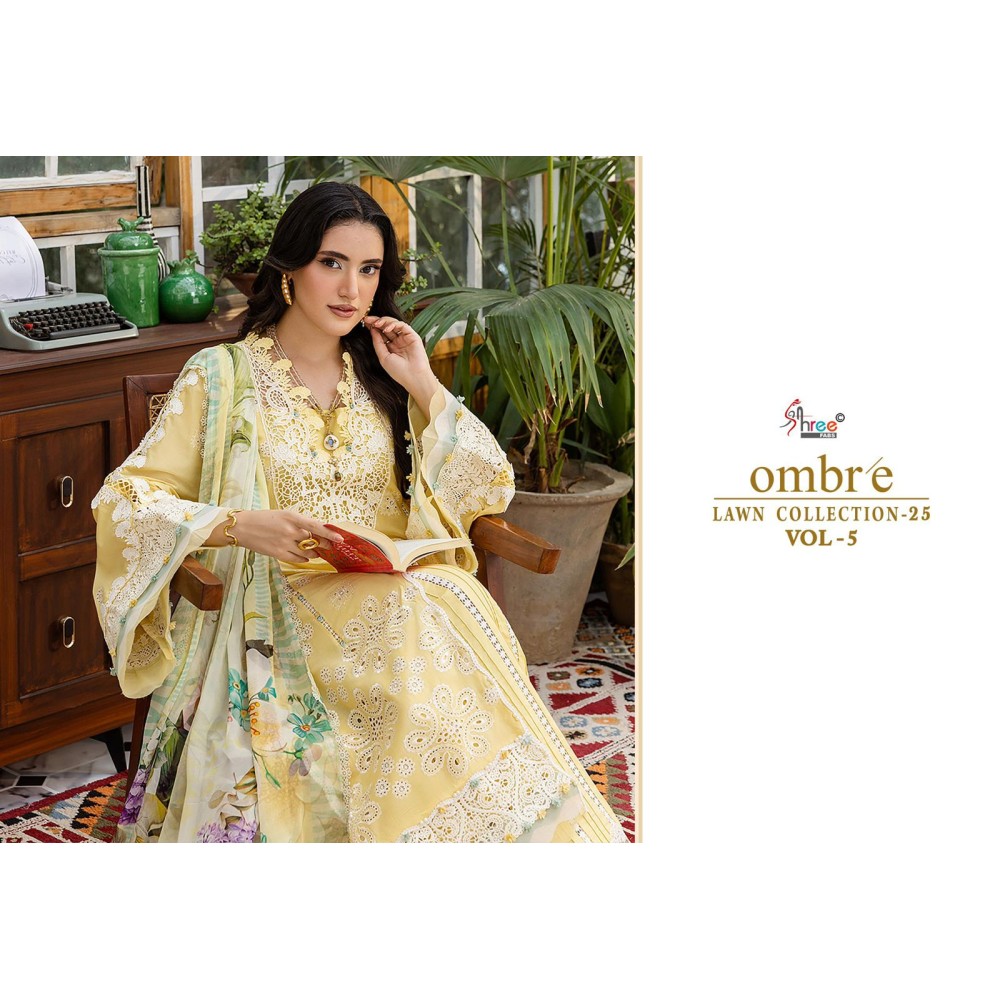 OMBRE LAWN COLLECTION VOL 5 SHREE  (Chiffon Dupatta)