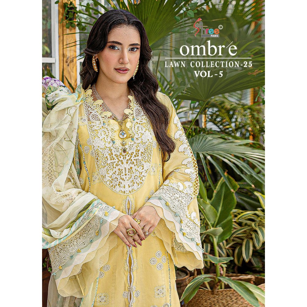 OMBRE LAWN COLLECTION VOL 5 SHREE  (Chiffon Dupatta)