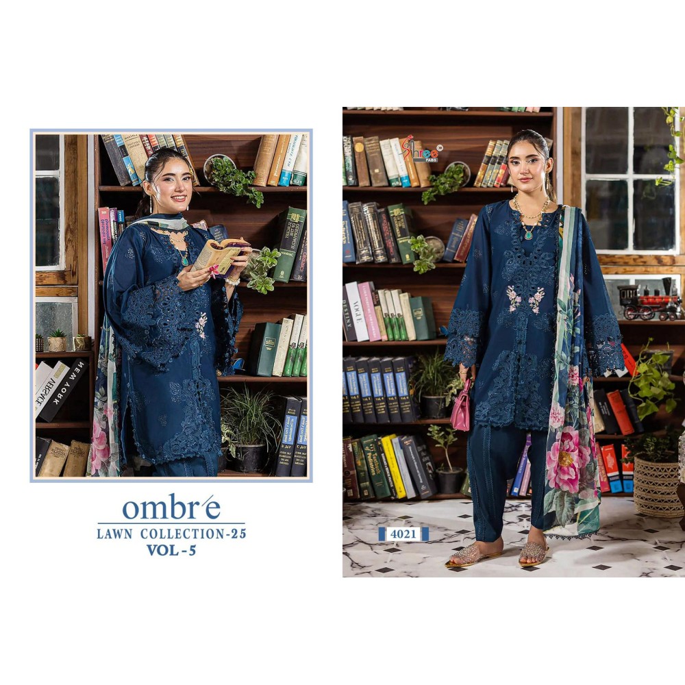 OMBRE LAWN COLLECTION VOL 5 SHREE  (Chiffon Dupatta)