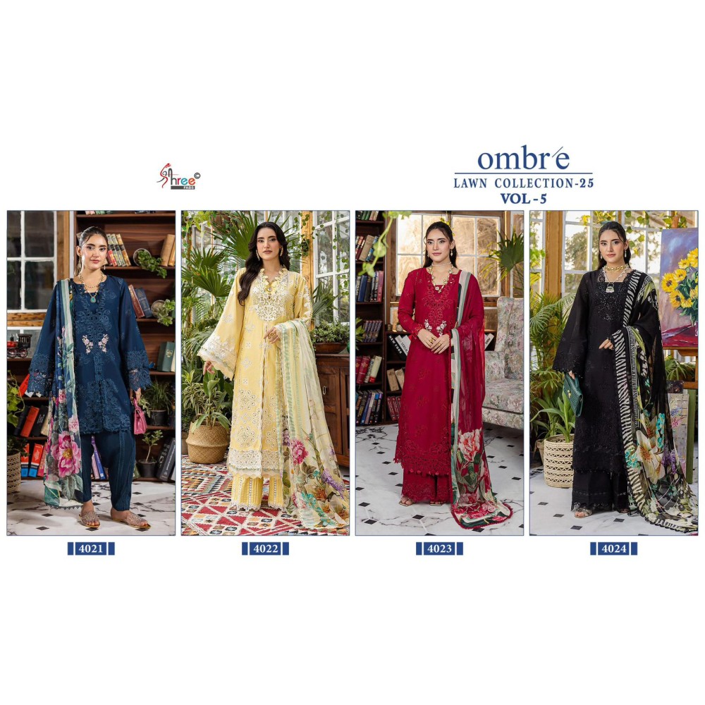 OMBRE LAWN COLLECTION VOL 5 SHREE  (Chiffon Dupatta)