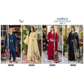 OMBRE LAWN COLLECTION VOL 5 SHREE  (Cotton Dupatta)