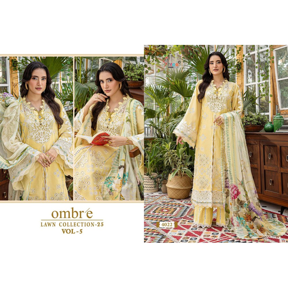 OMBRE LAWN COLLECTION VOL 5 SHREE  (Chiffon Dupatta)