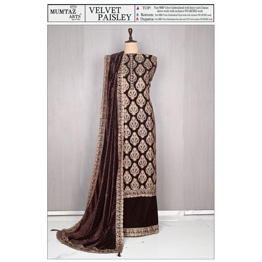 PAISLEY VELVET MUMTAZ ARTS (winter Collection)