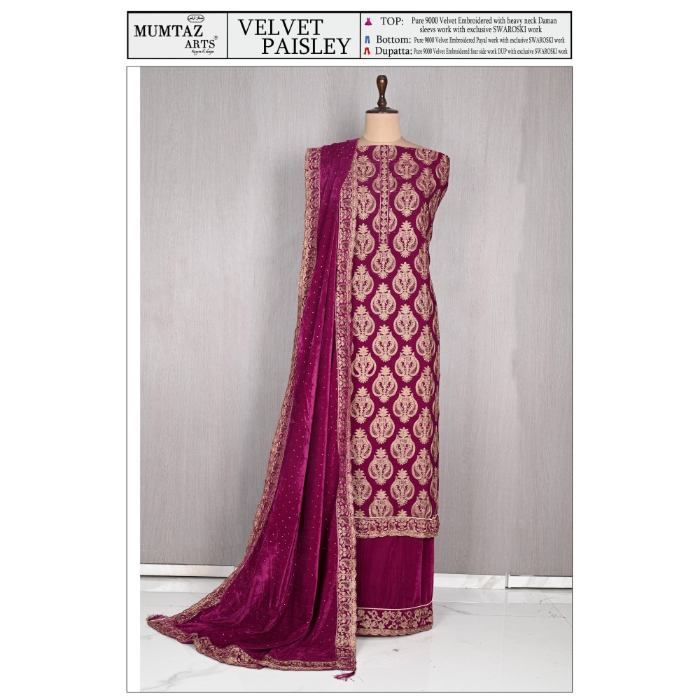 PAISLEY VELVET MUMTAZ ARTS (winter Collection)