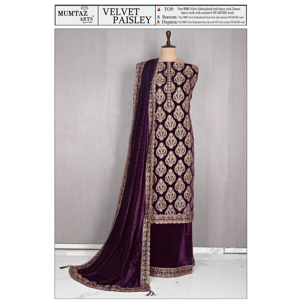 PAISLEY VELVET MUMTAZ ARTS (winter Collection)