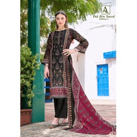 PAK BIN SAEED 3 ALOK SUITS (Cotton Dupatta)