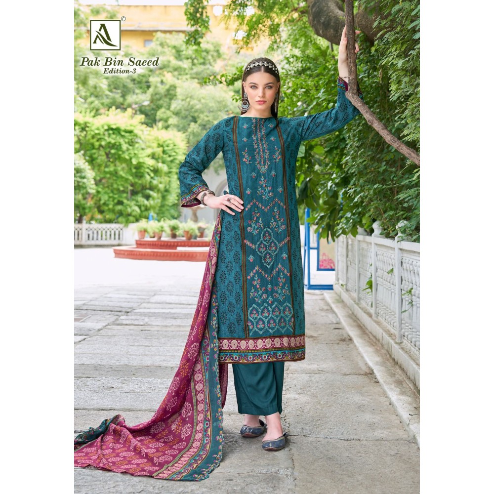 PAK BIN SAEED 3 ALOK SUITS (Cotton Dupatta)