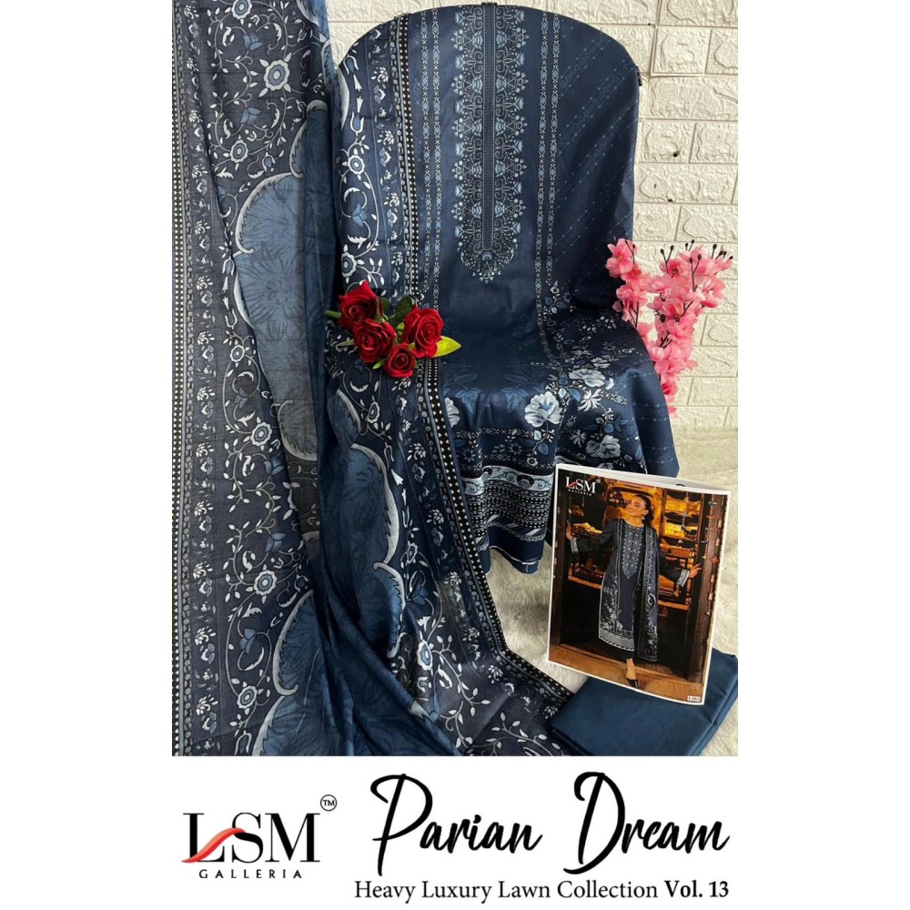 PARIAN DREAM HEAVY LUXURY LAWN COLLECTION VOL 13 (Cotton Dupatta)