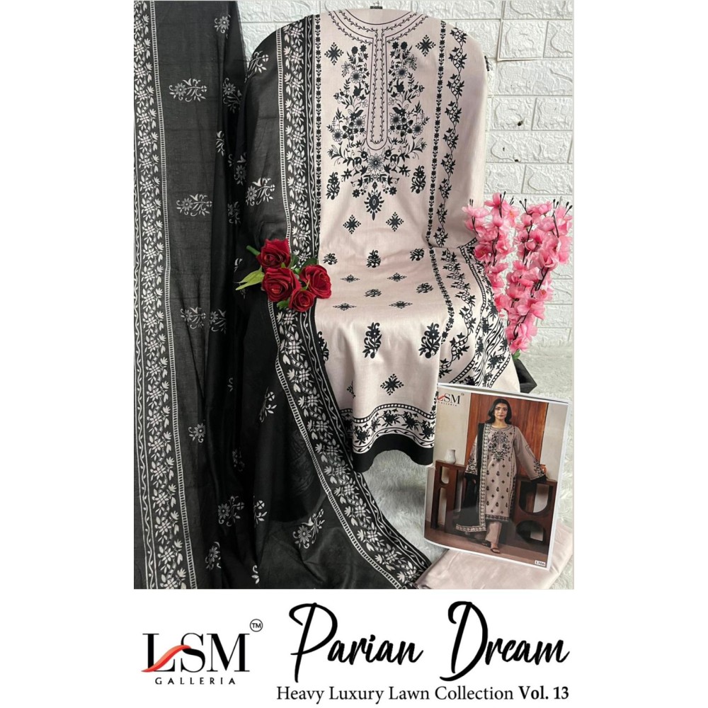 PARIAN DREAM HEAVY LUXURY LAWN COLLECTION VOL 13 (Cotton Dupatta)