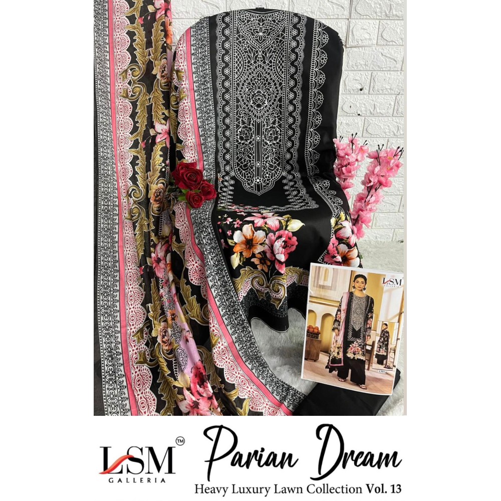 PARIAN DREAM HEAVY LUXURY LAWN COLLECTION VOL 13 (Cotton Dupatta)
