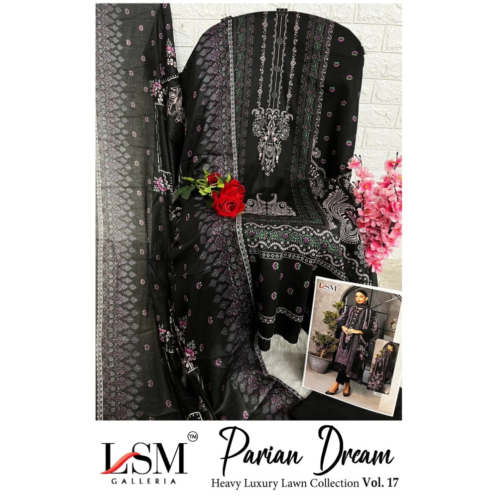 PARIAN DREAM HEAVY LUXURY LAWN COLLECTION VOL 17 (cotton dupatta)