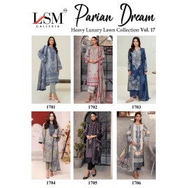 PARIAN DREAM HEAVY LUXURY LAWN COLLECTION VOL 17 (cotton dupatta)