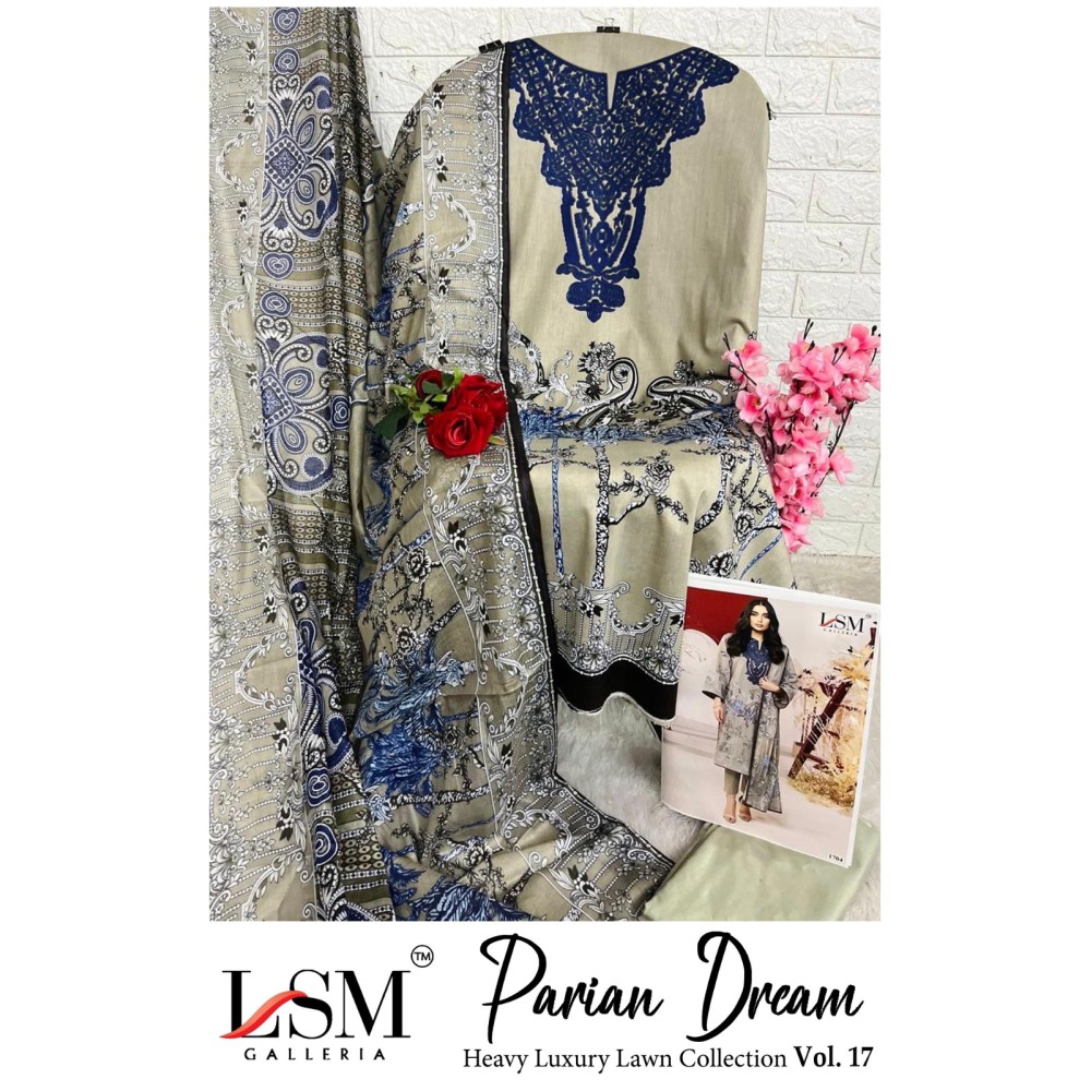PARIAN DREAM HEAVY LUXURY LAWN COLLECTION VOL 17 (cotton dupatta)
