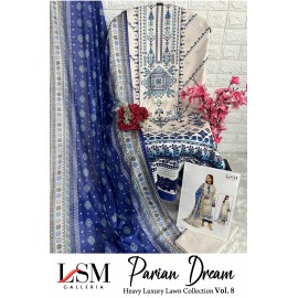 PARIAN DREAM HEAVY LUXURY LAWN COLLECTION VOL 8 R (Cotton Dupatta)