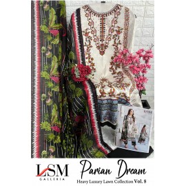 PARIAN DREAM HEAVY LUXURY LAWN COLLECTION VOL 8 R (Cotton Dupatta)