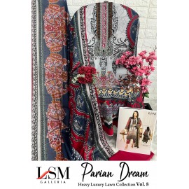 PARIAN DREAM HEAVY LUXURY LAWN COLLECTION VOL 8 R (Cotton Dupatta)