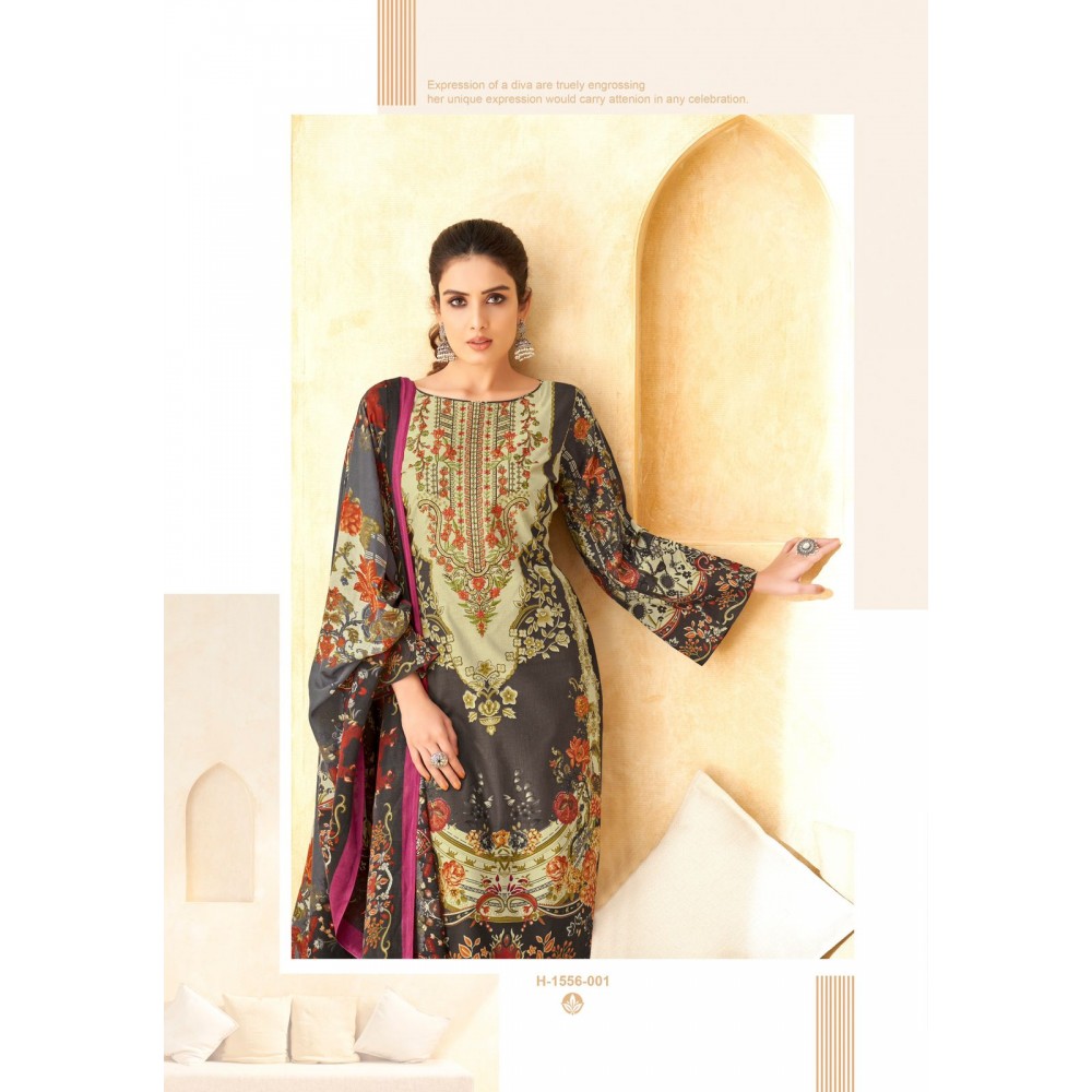 QUDRAT 5 ALOK SUITS (Cotton Dupatta)