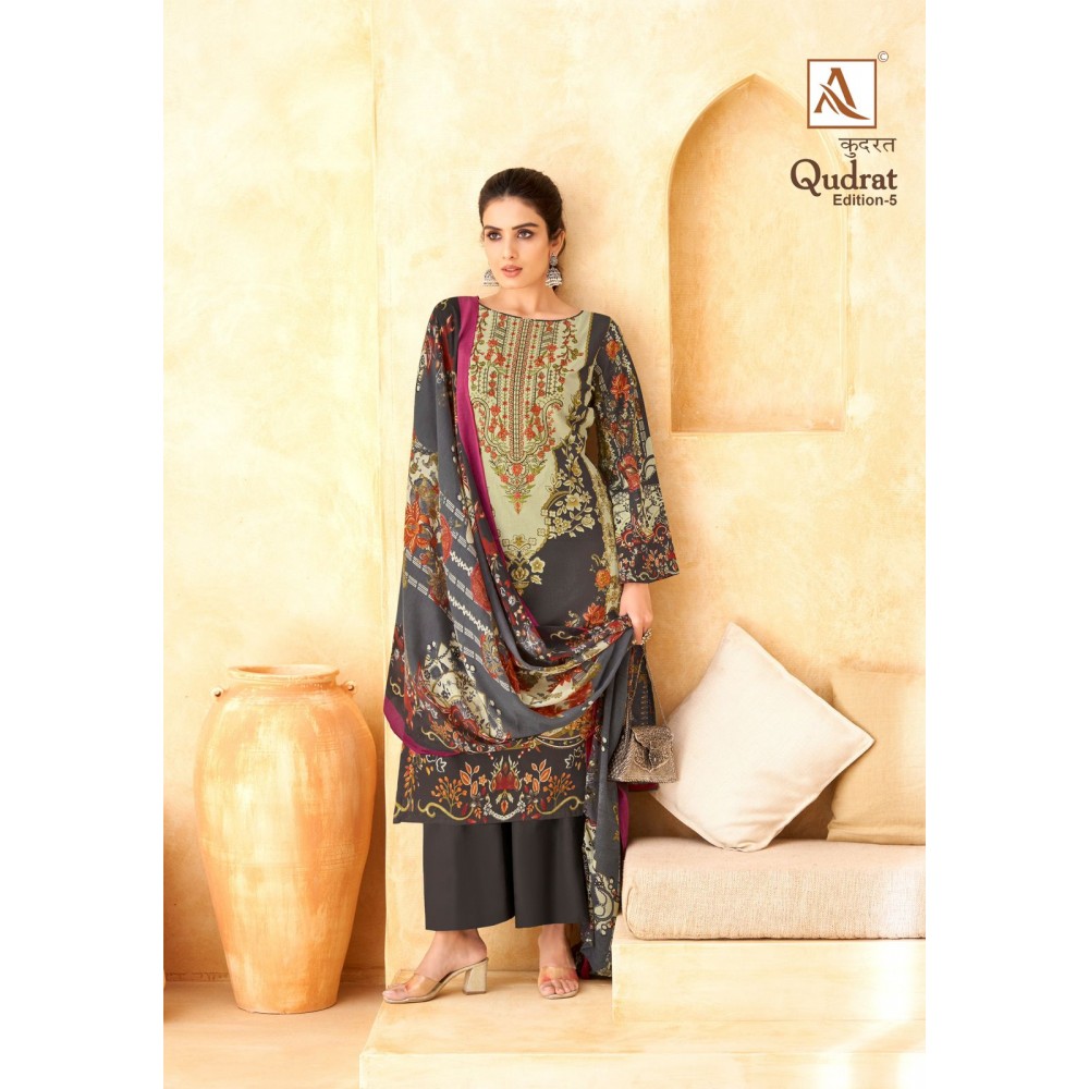 QUDRAT 5 ALOK SUITS (Cotton Dupatta)