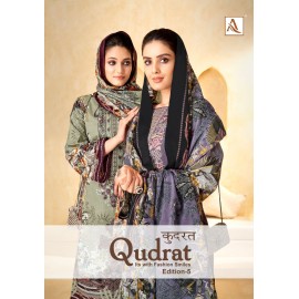 QUDRAT 5 ALOK SUITS (Cotton Dupatta)