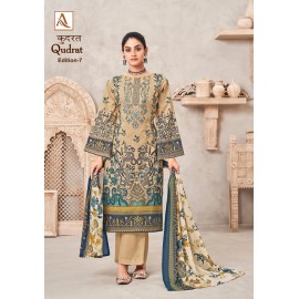 QUDRAT 7 ALOK SUITS (Cotton Dupatta)