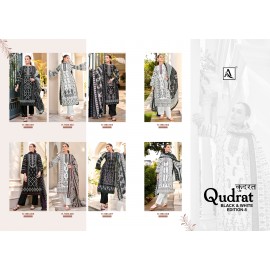 QUDRAT 8 ALOK SUITS (Cotton Dupatta)