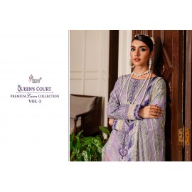 QUEENS COURT PREMIUM LAWN COLLECTION VOL 2 SHREE (Cotton Dupatta)