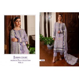 QUEENS COURT PREMIUM LAWN COLLECTION VOL 2 SHREE (Cotton Dupatta)