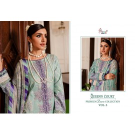 QUEENS COURT PREMIUM LAWN COLLECTION VOL 2 SHREE (Cotton Dupatta)