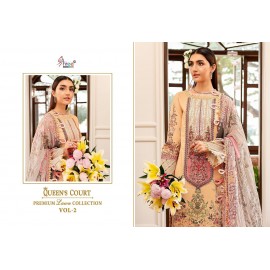 QUEENS COURT PREMIUM LAWN COLLECTION VOL 2 SHREE (Cotton Dupatta)