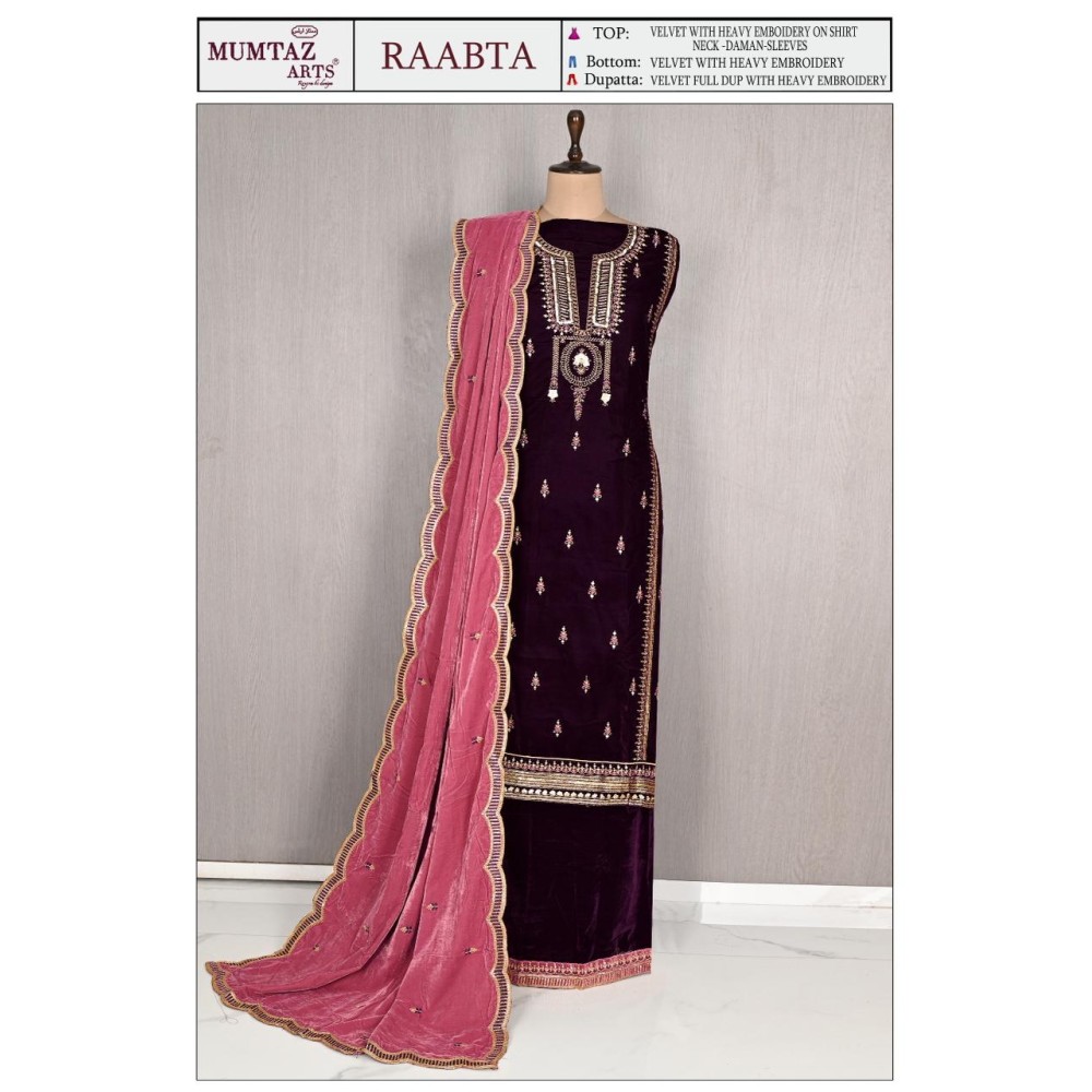RAABTA VELVET MUMTAZ ARTS (winter Collection)