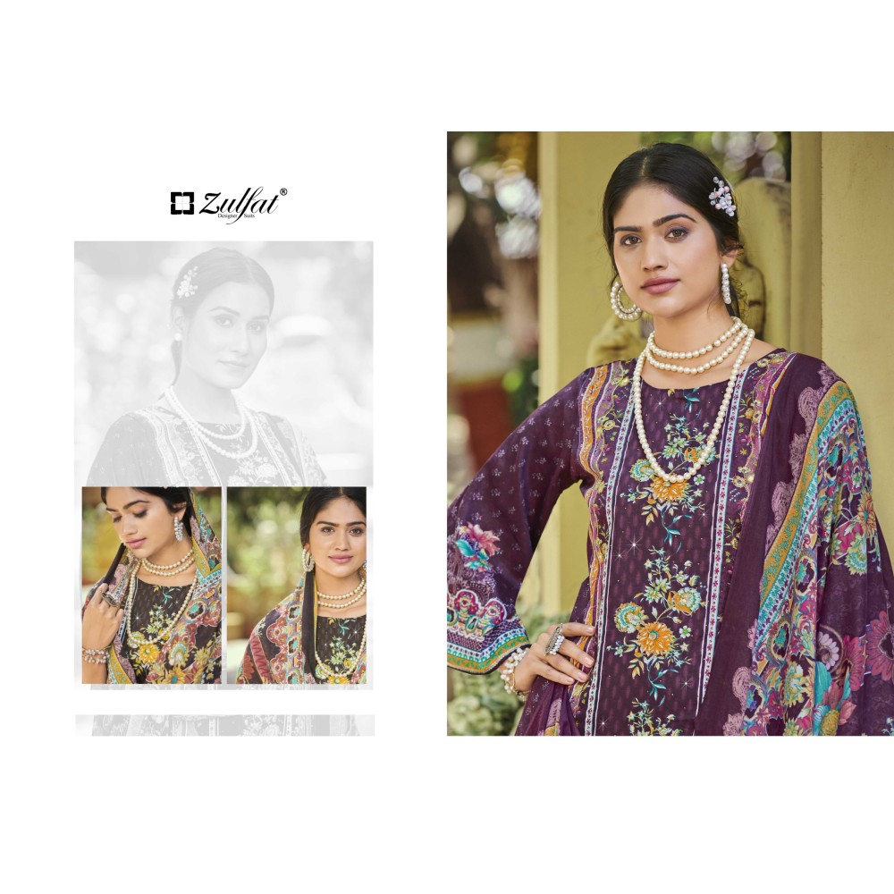 RAABTA VOL 7 ZULFAT  (Cotton Dupatta)