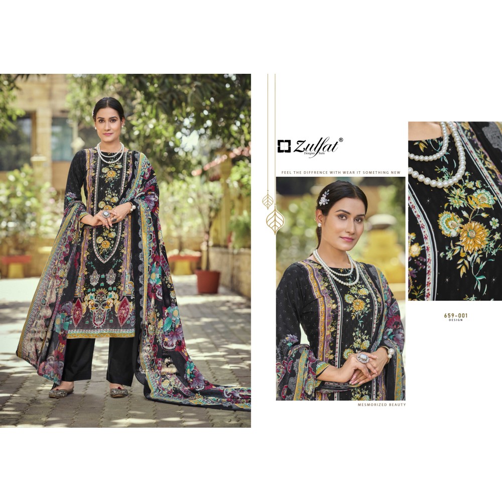 RAABTA VOL 7 ZULFAT  (Cotton Dupatta)
