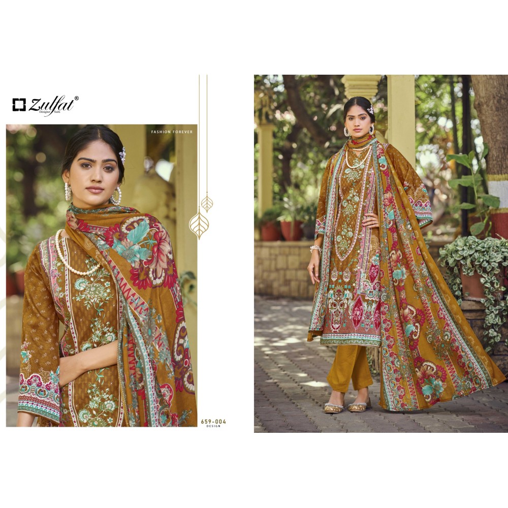 RAABTA VOL 7 ZULFAT  (Cotton Dupatta)