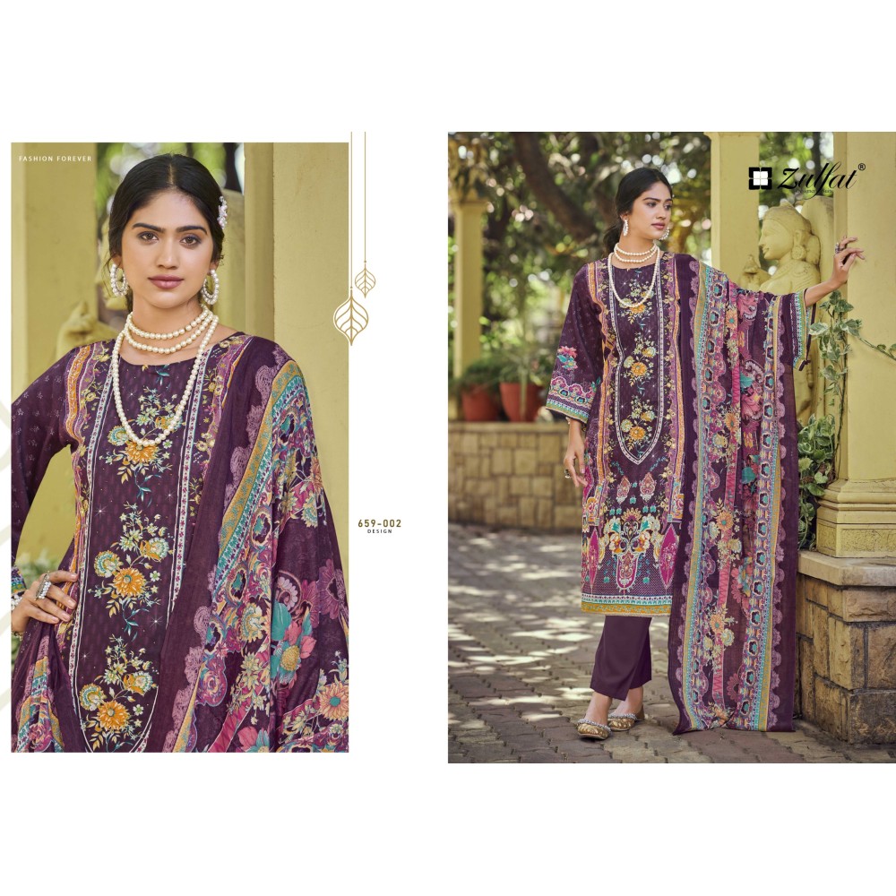 RAABTA VOL 7 ZULFAT  (Cotton Dupatta)