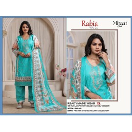 RABIA VOL 1 MIHAAN SUIT  (Cotton Dupatta)