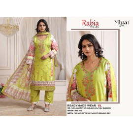RABIA VOL 1 MIHAAN SUIT  (Cotton Dupatta)