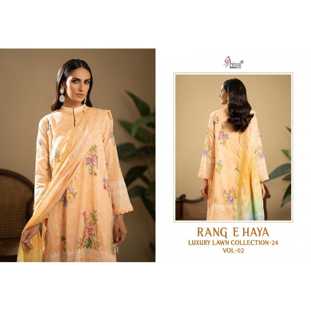 RANG E HAYA LUX LAWN COLLECTION VOL 2 SHREE (Chiffon Dupatta)