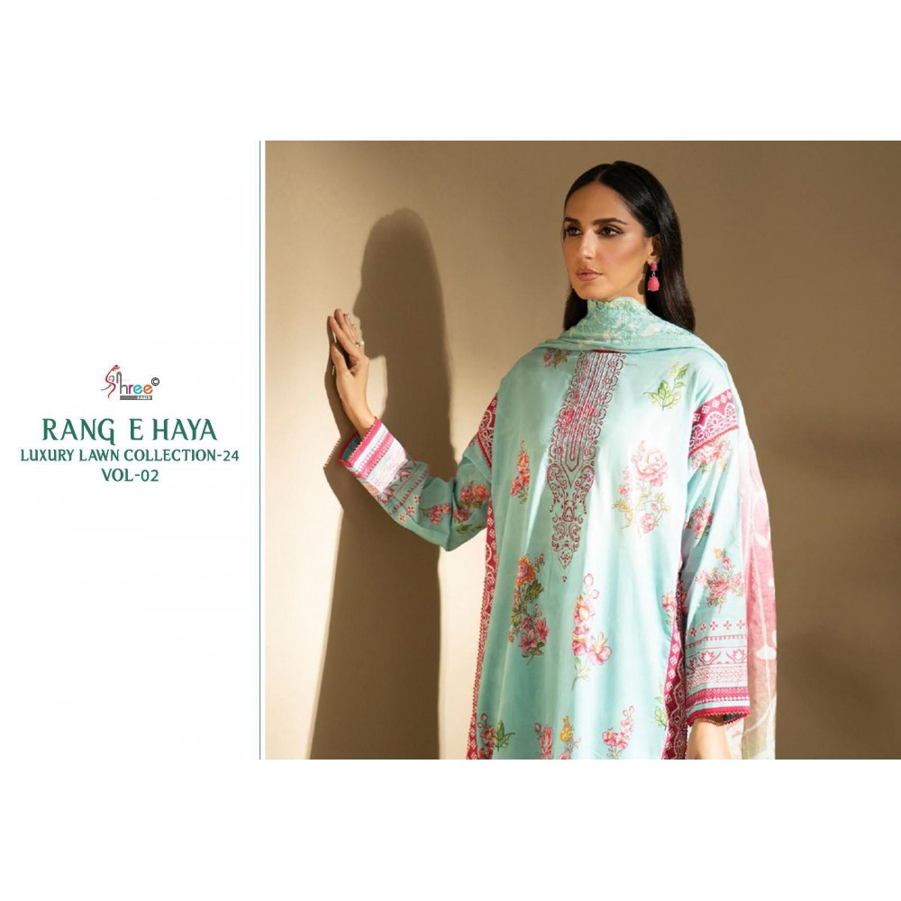 RANG E HAYA LUX LAWN COLLECTION VOL 2 SHREE (Chiffon Dupatta)