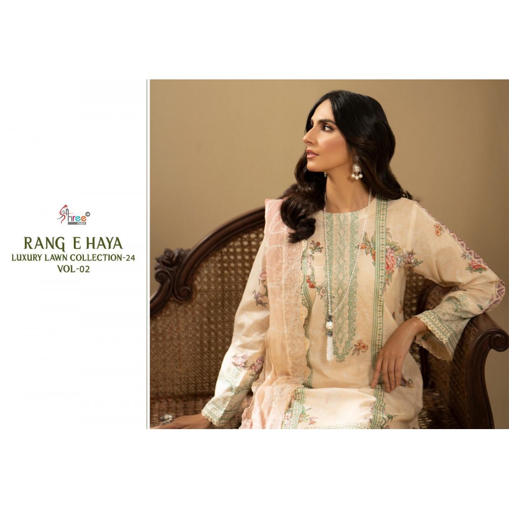 RANG E HAYA LUX LAWN COLLECTION VOL 2 SHREE (Chiffon Dupatta)