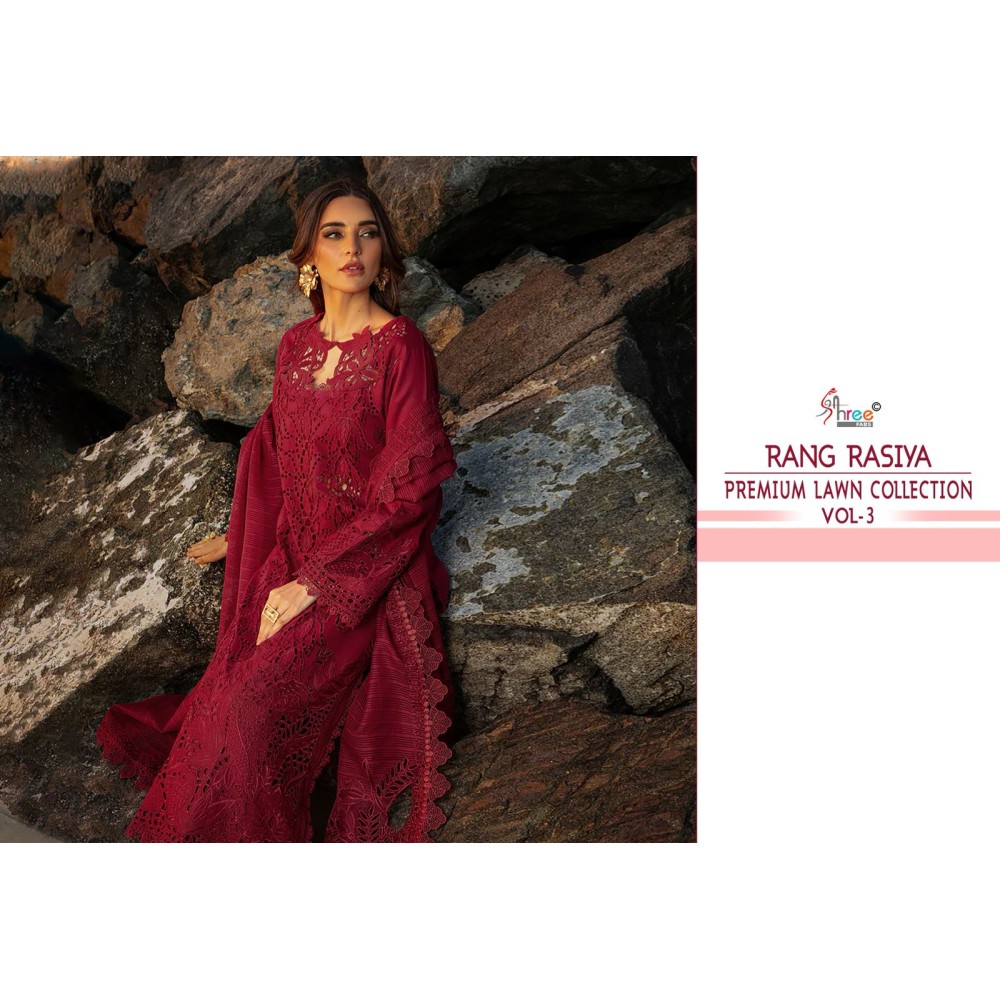 RANG RASIYA PREMIUM LAWN COLLECTION VOL 3 SHREE FABS