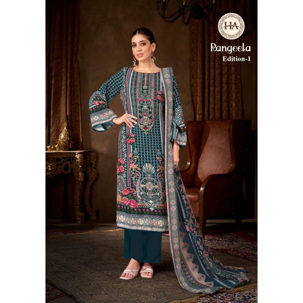 RANGEELA 1 ALOK SUITS   (Cotton Dupatta)